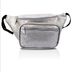 Metallic Silver Fanny Pack